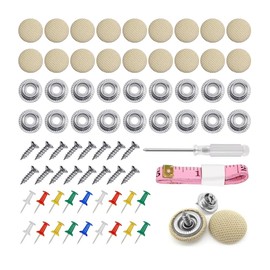 Mandark 60PCS Car Roof Headliner Repair Kit, Vehicle Roof Snap Rivets Retainer with Installation Tool, Automotive Repair Buckle for Interior Ceiling Cloth Fixing, Universal for Most Cars (Beige)