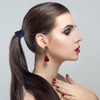 WLLHYF 2 Pcs Pink Velvet Hair Scrunchies Hairs Bands, Navy