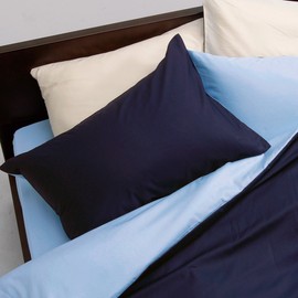 Nishikawa ME00 2187-01910 Living Mei Pillow Cover, Zippered Type, 17.7 x 25.6 inches (45 x 65 cm), Saxophone & Navy