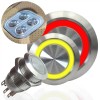 AutoLöc Power Accessories 16mm Billet 12V Momentary Push Button Switch