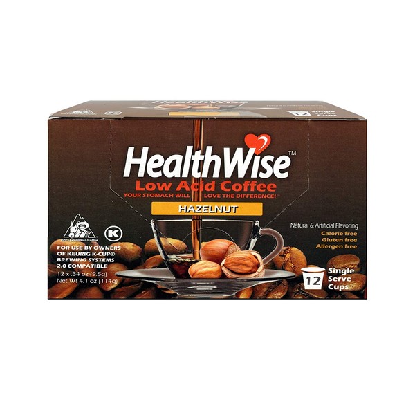 HealthWise Hazelnut Low Acid K Cups, 72 count, Keurig 2.0 Compatible