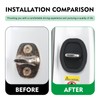 Titgoes Pack-4 Car Door Latch Lock Cover, Silent Shock Absorption