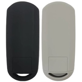 REPROTECTING Silicone Rubber Key Fob Cover Compatible with 2009-2019 Mazda 3 6 CX-5 CX-7 CX-9 MX-5 Miata Toyota Yaris iA Scion iA (Black Grey)