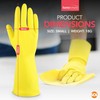 SOL 4prs Rubber Gloves Small, Multipurpose Househould Cleaning Gloves, Non-Slip