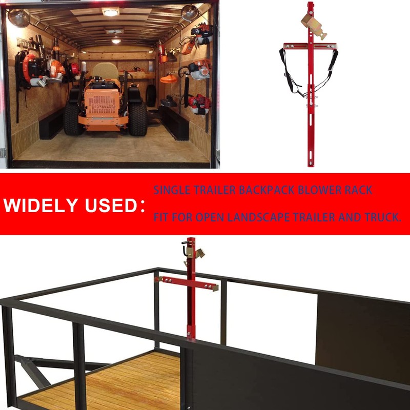 ELITEWILL Trailer Backpack Blower Holder Rack Compatible with Open Lawn