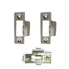 Short Strike Plate Mortice Latch x 1 - Satin Stainless