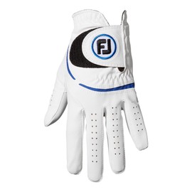 FootJoy FGWF23WB-25 Weathersoff White/Blue Golf Gloves, Left Hand Worn (Right-Handed), Men's, 9.8 inches (25 cm), multicolor (white / blue)