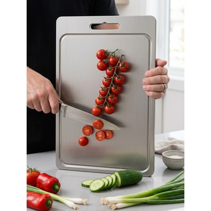 Titanium Cutting Board for Kitchen – Double-Sided Dishwasher-Safe Chopping Board