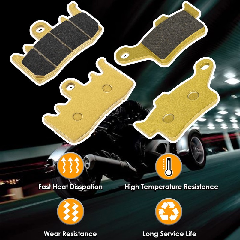 Front + Rear Brake Pads for 2008-2012 Can Am Spyder
