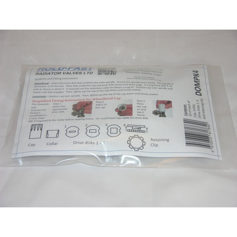 Universal Fitting Replacement Safety Radiator Valve Caps/Tops (10 Pack -