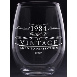 1984 41st Birthday Gifts Wine Glass for Men Women | Birthday Gift Man Woman Turning 41 | Funny 41 st Party Supplies Decorations Ideas | Forty One Year Old Bday Presents | 41years Gag Vintage Gift
