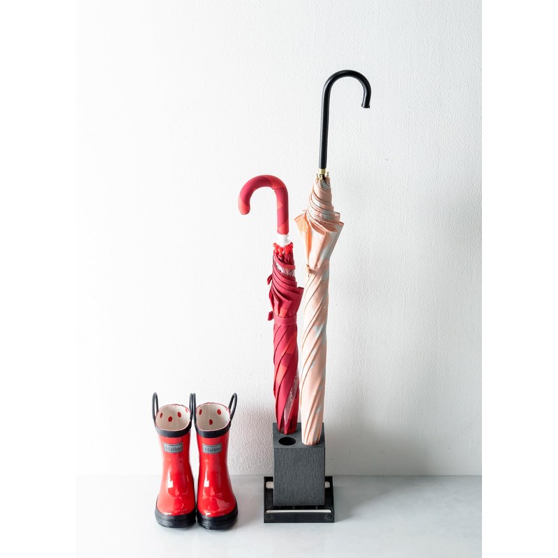 Honesty HO1954 Ishigaki Sangyo Umbrella Stand, Black, 4 Stand, Carari