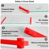 2PCS Glass Cutting Board with Silicone Grip, 80% Stronger Shatter