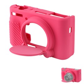 SX730 SX740 Kameratasche, Schlanke Silikon Kameratasche Weich Kamera-Schutzhülle Digitalkamera Tasche Kompatibel mit Canon PowerShot SX740 SX730 HS Kamera (Rosenrot)