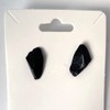 Gemstone Chip Stud Earrings, 1x1cm, Black Tourmaline