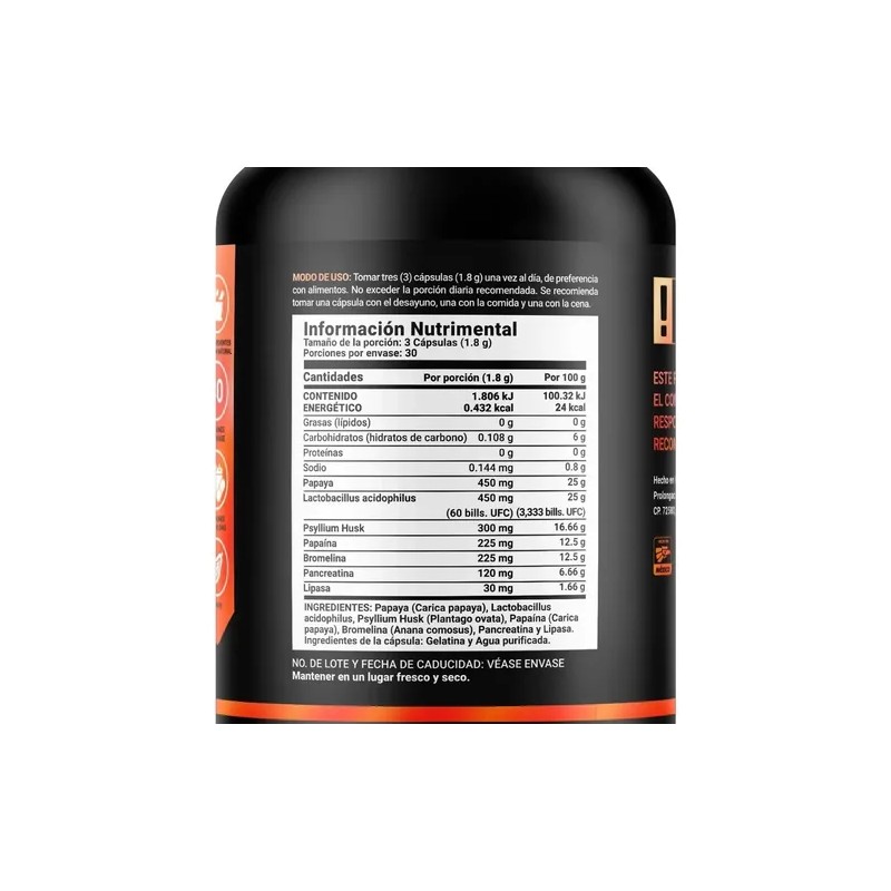 Enzimas Digestivas 90 Cáps 20 Billones Probióticos. B Life