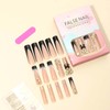RUOKEXIN Long Press on Nails Black French Tip Fake Nails