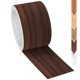 GSCIT Club Wood Grain Repair Tape, 2.4 inch X 250ft Self Adhesive Walnut Grain Repair Patch for Tables, Chairs, Baseboards, Doors, Windows, Floors, Handicraft DIY.