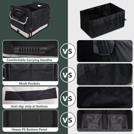 AOPHY Trunk Organizer for Car, Car Storage Organizer with Non-Slip Bottom Strips, 95L Large Capacity Cargo Organizer for Suv, Truck, Sedan, Waterproof Portable Car Organizers for Women Men