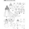 Simplicity 1955 Wedding Doll Clothes Sewing Patterns, for 10.5'', 11.5''