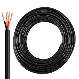 14 Gauge Wire 4 Conductor 14 AWG 4 Wire Oxygen-Free Copper PVC Stranded 50FT 14/4 Wire for LED Lighting Outdoor Low Voltage Extension Cable, Automotive etc (14AWG-4C, 50)