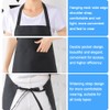 Wzhtuzi 4 Packs Black Cooking Apron, Kitchen Apron, Cotton Apron