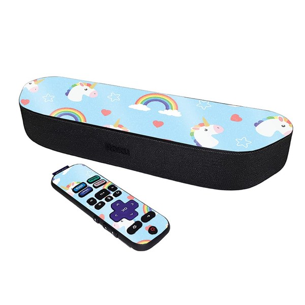 MightySkins Glossy Glitter Skin Compatible with Roku Streambar Media Player