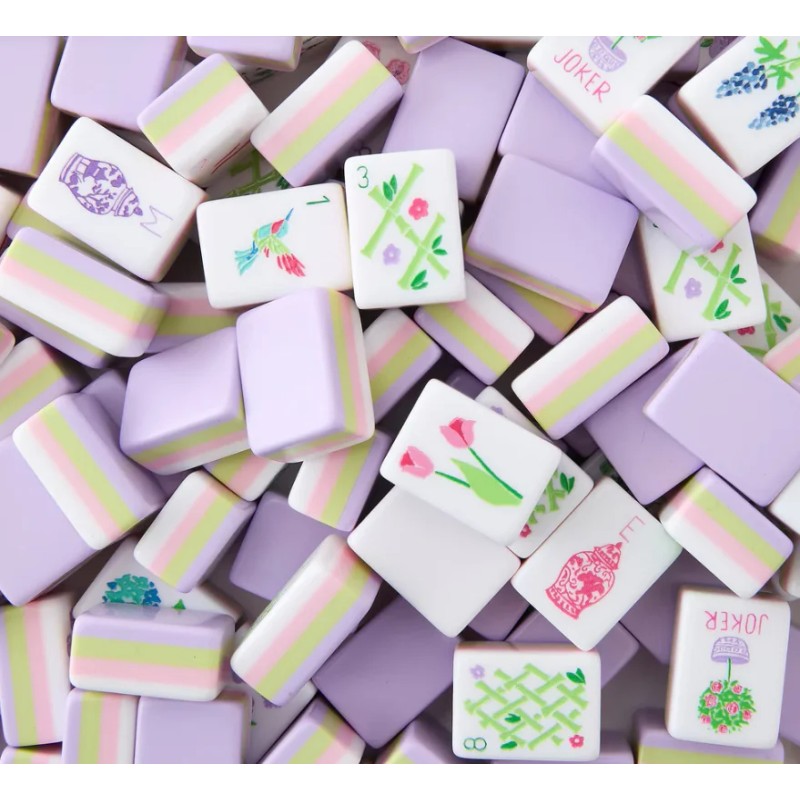 Mahjong Emerald Acrylic Mahjong Tiles American Mahjong 4-layer Engraved American
