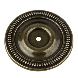 GlideRite Hardware 5060-AB-10 2.5 inch Round Antique Brass Cabinet Back Plate 10 Pack