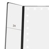 LED Vanity Mirror Three Fold USB Black with Data Cable
