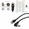 HangTon Gigabit Network Ethernet M12 8 Pin X-Code RJ45 CAT