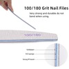 25Pcs 100/180 Grit Nail File Set - Double-Sided Emery Boards