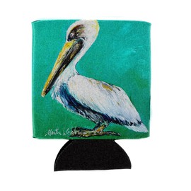 Caroline's Treasures MW1036CC Bird - Pelican Lightin Up Can or Bottle Koozie Hugger, Can Hugger, Multicolor