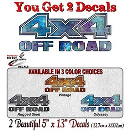 2-4x4 Offroad 'Odyssey Print' Vinyl 13" Decals Truck Box Stickers (Odyssey)