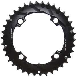 Truvativ CRT38XBS2 Chainring MTB 38T 4 Bolt 104 mm BCD Aluminium No Pin Blast Black 2 x 10 (38-24) S1 (49 mm Chainline), 11.6215.188.420