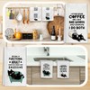 Ayyiate 2 Pcs Funny Cat Kitchen Towels Absorbent Black Cat