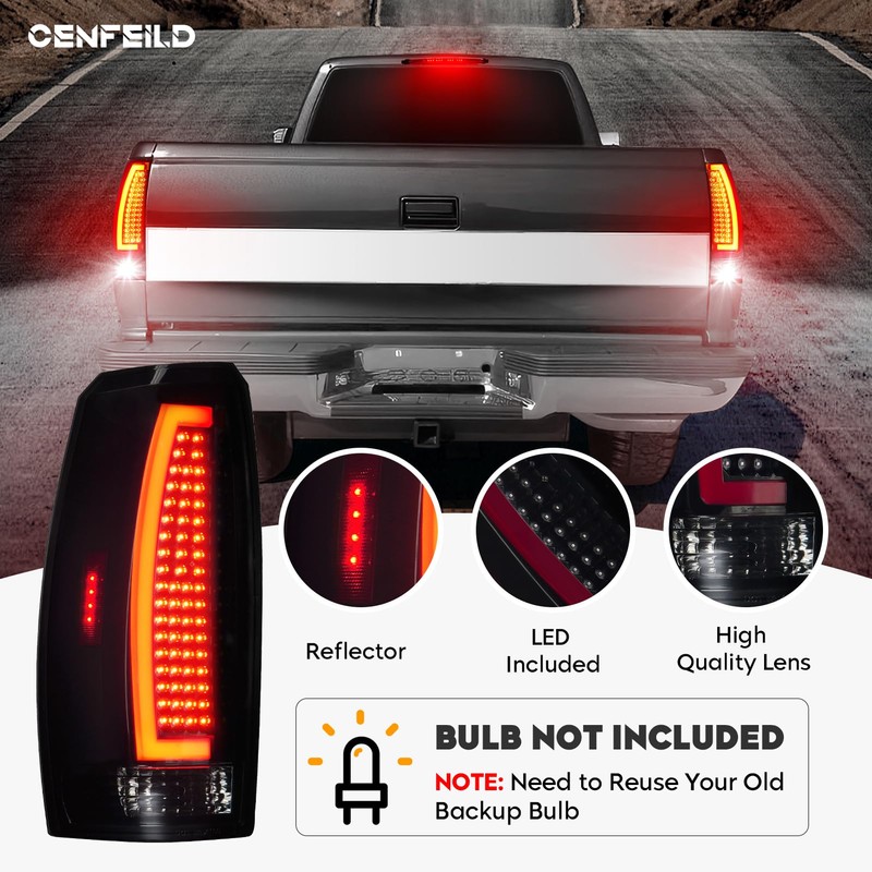Cenfeild LED Tail Lights Assembly Fit for Chevy Avalanche 2007-2013
