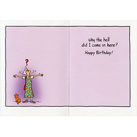 Boldly Walk Into Any Room - Oatmeal Studios Funny Feminine Birthday Card