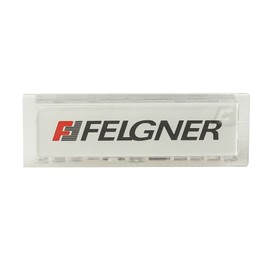 FELGNER Name plate for JU letterboxes, external dimensions 67 x 22 mm, punching size 61 x 18 mm, plexiglass field of view, with sign insert for labelling, identical to JU name plate 21-255, pack of 5