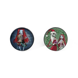 The Nightmare Before Christmas - Juego de pines esmaltados, diseño creativo y lindo de Jack Sally Oogie Boogie, insignia de la serie de gorros de mochila y dibujos animados, regalos para hombres y