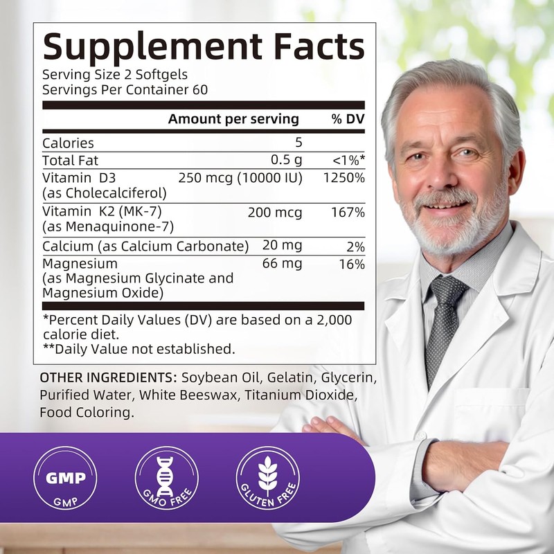 Magnesium Glycinate 400mg Softgels, Small Easy to Swallow High Absorption