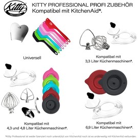 Kitty Professional professional splash guard "pimp" compatible with Kitchen Aid 4.3 and 4.7/4.8 litre food processor
