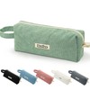 BOZIEE Corduroy Fabric Pencil Case Girls Teenager Pencil Case Pencil