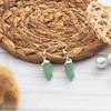 Philip Jones Green Aventurine Gemstone Drop Earrings