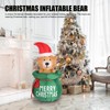 1.5m Christmas Inflatable Lovely Bear in Gift Bag with LED