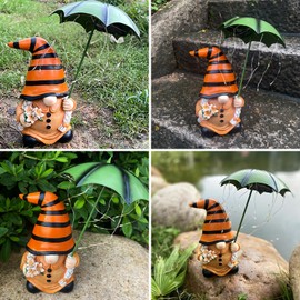 Garden Decoration for Outdoor Figures - Solar Garden Gnome Statues Decorative Garden LED Weatherproof, Funny Gnome Garden Figure, Gift for Women Mum Grandma Women Girlfriend Balcony Living Room Lawn