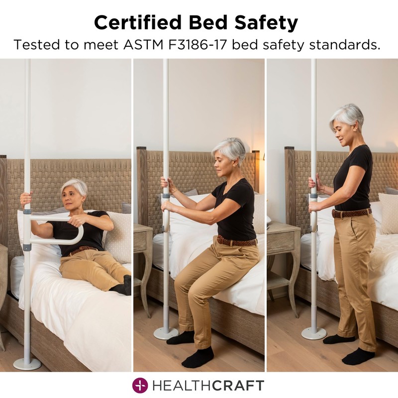 HEALTHCRAFT PivotBar (Add-On Kit) for uPole | Pivoting Safety Grab