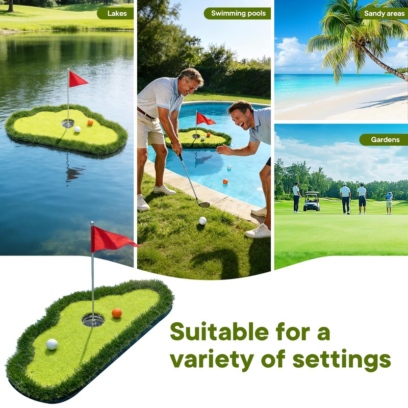 Floating Golf Green for Pool, Pool Golf Game Putting Green