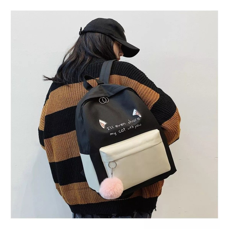Yuqing Mochila Lindas Orejas De Gato Escolar Y Moderno De