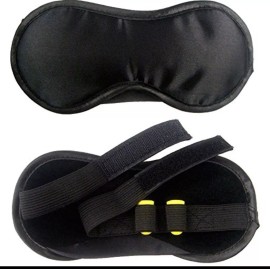 NNM Global Black Sleep Mask Eye Cover with Ear Plugs